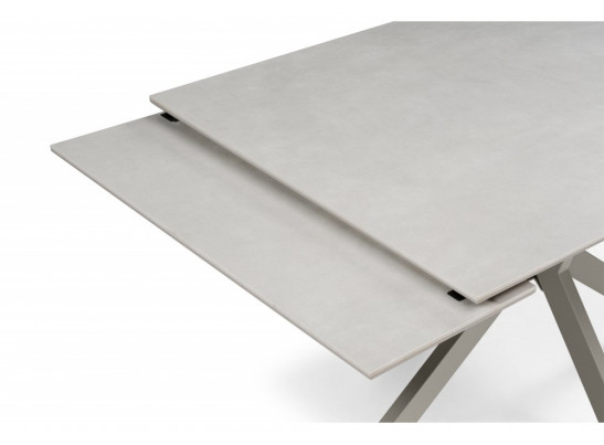Керамический стол Пантон 120(180)х80 carmen light gray / серый матовый