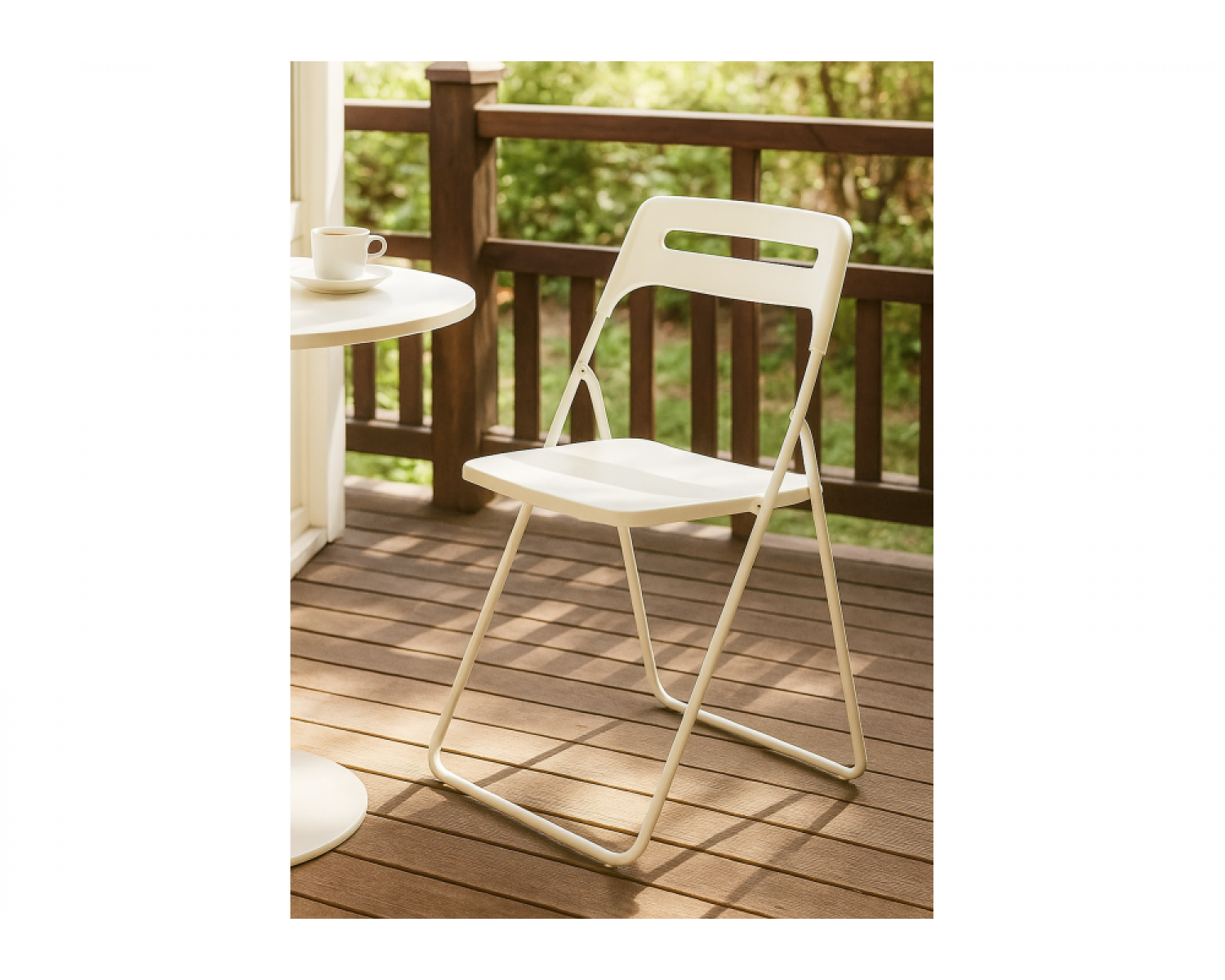 Пластиковый стул Fold складной white
