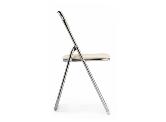 Стул на металлокаркасе Fold 1 складной beige / chrome