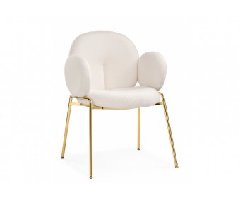 Стул на металлокаркасе Kalipso white / gold