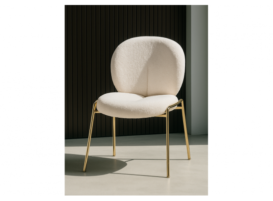 Стул на металлокаркасе Kalipso 1 white / gold