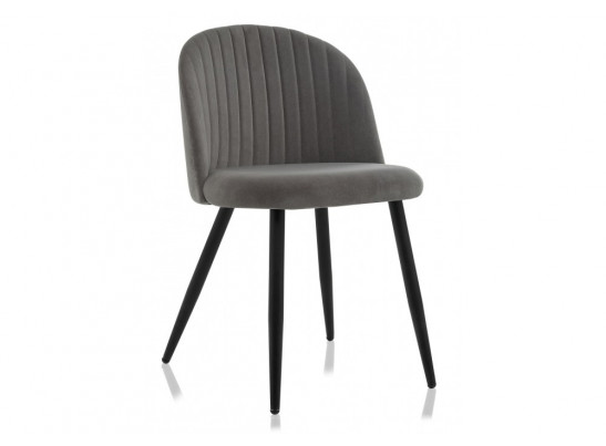 Стул на металлокаркасе Gabi 1 dark gray / black