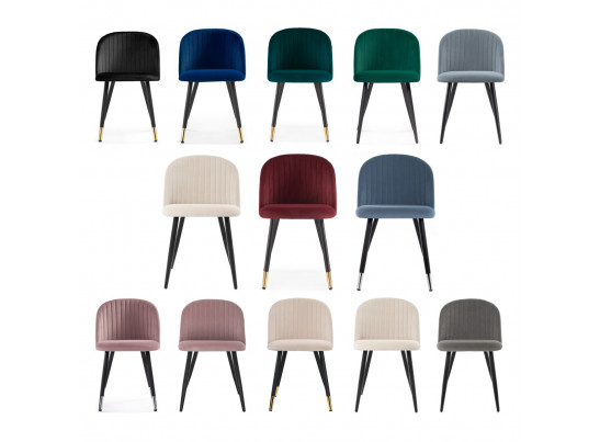 Стул на металлокаркасе Gabi 1 dark gray / black