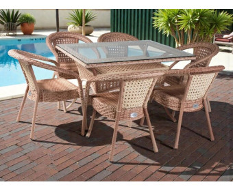 Обеденный стол из экоротанга DECO / ДЕКО 120х90