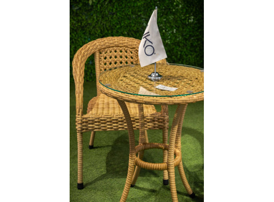 Кофейный плетеный столик из ротанга DECO / ДЕКО