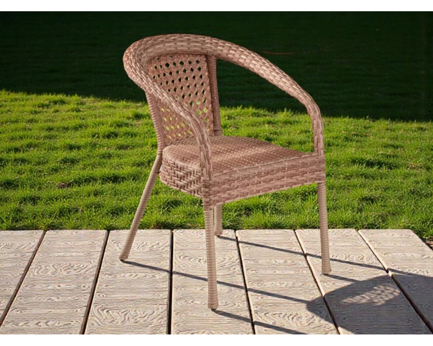 Комплект из ротанга Deco / Деко: 4 кресла и круглый стол