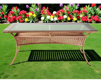 Обеденный стол из экоротанга DECO / ДЕКО 140х85