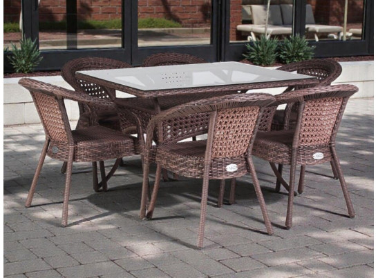 Обеденный стол из экоротанга DECO / ДЕКО 120х90