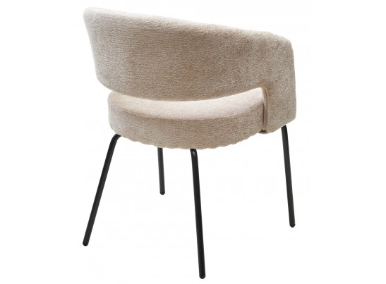 Стул SNUG 3018-10 бежевый, шенилл / черный каркас, ®DISAUR