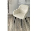 Стул BRANDY WZ2042-01 молочный фактурный велюр / черный каркас 