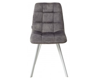 Стул CHILLI SQUARE PK6015-02 (VBP202) античный темно-серый, велюр/ белый каркас 