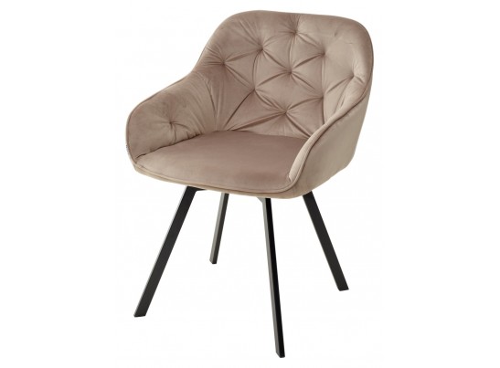 Стул GALE 360 град. поворот. BLUVEL-40 BEIGE, велюр/ черный каркас, 