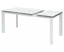 Стол КОРНЕР (CORNER) 120 цвет БЕЛЫЙ МРАМОР МАТОВЫЙ (MATTE STATUARIO керамика, стекло/ БЕЛЫЙ, ®DISAUR