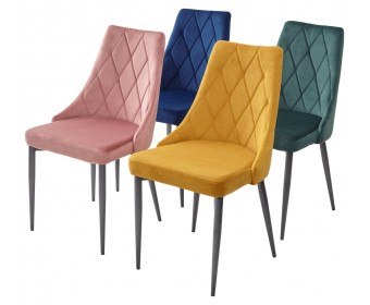 Стул NEPAL BLUVEL-78 GREEN/ серый каркас, велюр