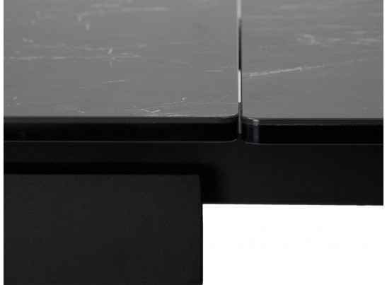 Стол ALTO 160 NERO KL-116 Черный мрамор матовый, итальянская керамика/ черный каркас 