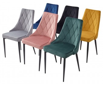 Стул NEPAL BLUVEL-78 GREEN/ серый каркас, велюр