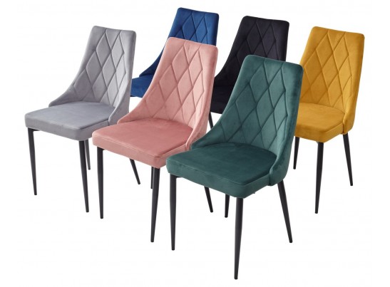 Стул NEPAL BLUVEL-78 GREEN/ серый каркас, велюр