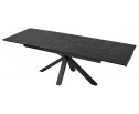 Стол ALTO 160 NERO KL-116 Черный мрамор матовый, итальянская керамика/ черный каркас 