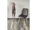 Стул CHILLI SQUARE PK6015-02 (VBP202) античный темно-серый, велюр/ белый каркас 