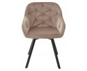 Стул GALE 360 град. поворот. BLUVEL-40 BEIGE, велюр/ черный каркас, 