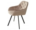 Стул GALE 360 град. поворот. BLUVEL-40 BEIGE, велюр/ черный каркас, 