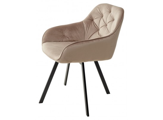 Стул GALE 360 град. поворот. BLUVEL-40 BEIGE, велюр/ черный каркас, 