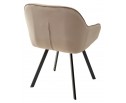 Стул GALE 360 град. поворот. BLUVEL-40 BEIGE, велюр/ черный каркас, 