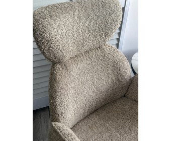 Стул ВАРДИ (VARDY) 360 град.поворот. бежевый букле XD841-06 / Серый, ®DISAUR