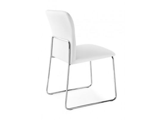 Стул FRIDA CB/1806-SK MT.P77 CHROMED/ SKUBA S92 OPTIC WHITE