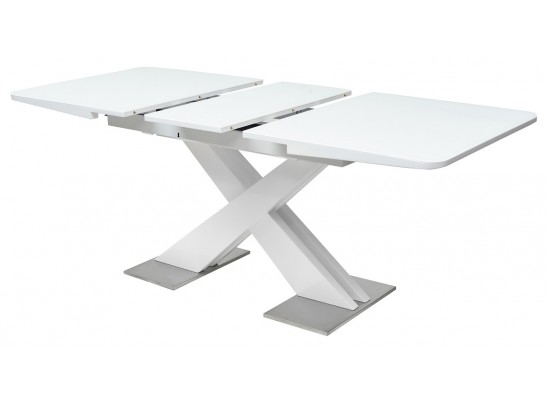 Стол CONTI 140 WHITE GLASS белый глянец 