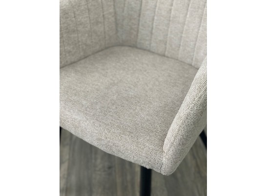Стул BRANDY WZ2042-02 светло-бежевый фактурный велюр / черный каркас 