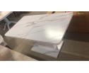 Стол ALTA 120 GREY-WHITE MARBLE/ WHITE глазурованное стекло 