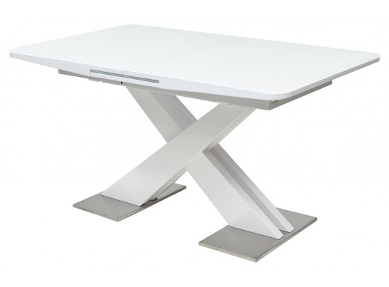 Стол CONTI 140 WHITE GLASS белый глянец 
