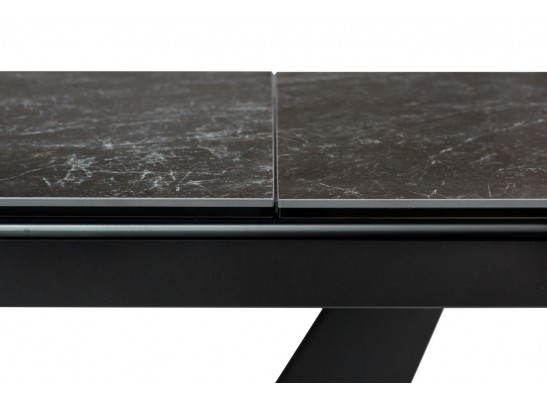 Стол ACUTO2 170 BLACK MARBLE Черный мрамор матовый, керамика/ черный каркас  NEW!