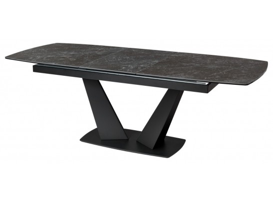 Стол ACUTO2 170 BLACK MARBLE Черный мрамор матовый, керамика/ черный каркас  NEW!