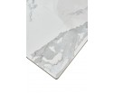 Стол CREMONA 160 HIGH GLOSS STATUARIO Белый мрамор глянцевый, керамика/ белый каркас 