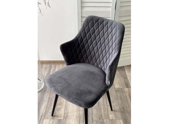 Стул ХАНТ 360, цвет Дива-10 Темно-серый, велюр / черный каркас 