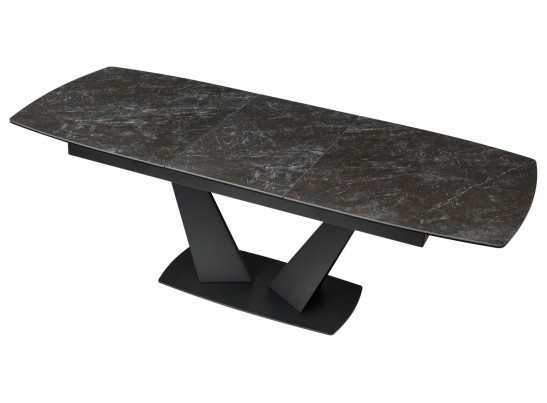 Стол ACUTO2 170 BLACK MARBLE Черный мрамор матовый, керамика/ черный каркас  NEW!
