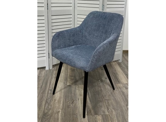Стул BRANDY WZ2042-16 бледно-васильковый фактурный велюр/ черный каркас 
