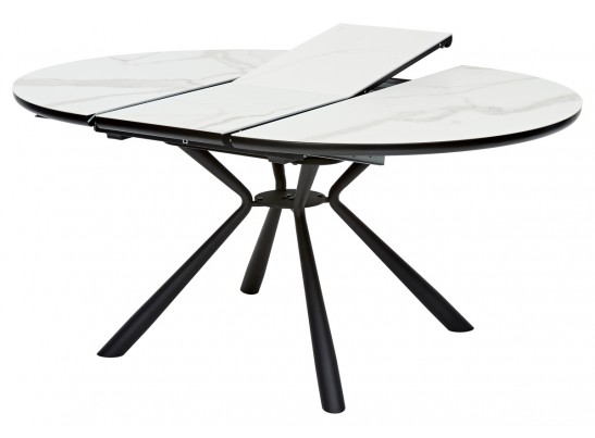 Стол VOLAND BIANCO TL-45 испанская керамика/ BLACK "белый мрамор" 