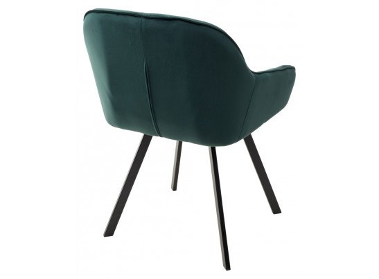 Стул GALE 360 град. поворот. BLUVEL-78 GREEN, велюр/ черный каркас, 