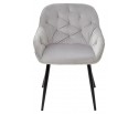 Стул BREEZE BLUVEL-03 LIGHT GREY, велюр / черный каркас 