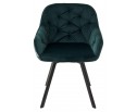 Стул GALE 360 град. поворот. BLUVEL-78 GREEN, велюр/ черный каркас, 