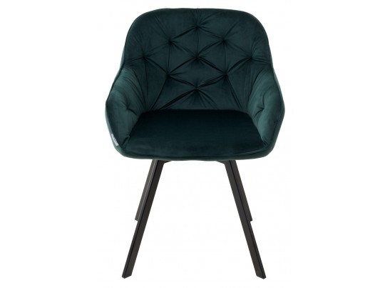 Стул GALE 360 град. поворот. BLUVEL-78 GREEN, велюр/ черный каркас, 