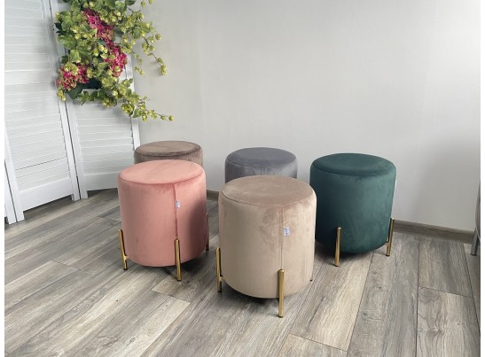 Пуф для гостиной RICE BLUVEL-52 PINK / GOLD 