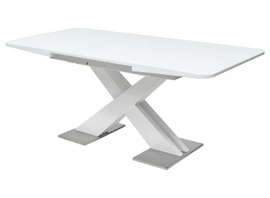Стол CONTI 140 WHITE GLASS белый глянец 