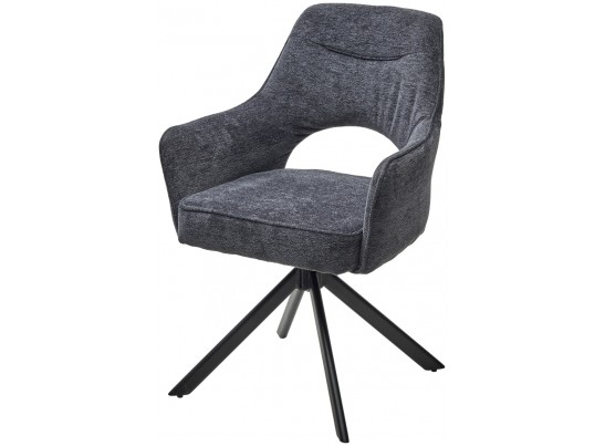 Стул GUARA 180 град. поворот. цвет серый RAVEN 18 / черный каркас, ®DISAUR