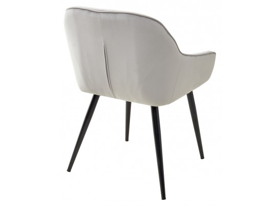 Стул BREEZE BLUVEL-03 LIGHT GREY, велюр / черный каркас 
