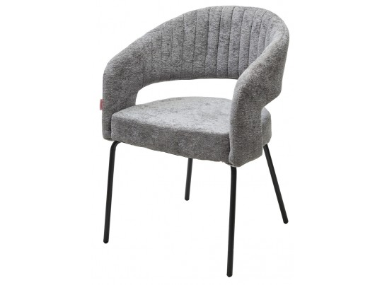 Стул SNUG 3018-17 серый, шенилл / черный каркас, ®DISAUR
