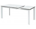 Стол КОРНЕР (CORNER) 120 цвет БЕЛЫЙ МРАМОР (HIGH GLOSS STATUARIO) керамика, стекло/ БЕЛЫЙ, ®DISAUR
